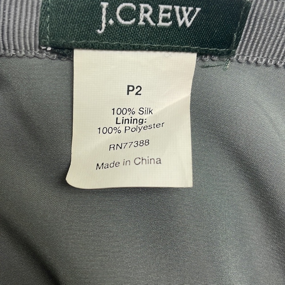 J.Crew Petite Dark Gray Silk Skirt – Size 2P - Picture 4 of 4